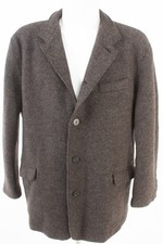 elemente clemente Jacke Sakko Walkjacke Herren Gr. 5 (DE 54) Grau Wolle Moessmer