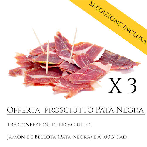 3 packs Ham Iberico de Bellota Negra Spasm price from 100g New sales cad Pata