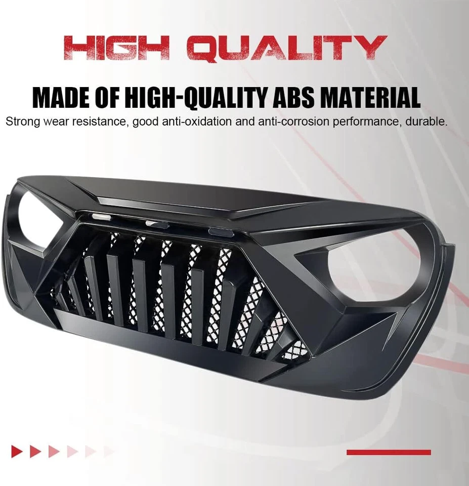 Parrilla de parachoques delantera Goliath para Jeep Wrangler JL 2018-2023 y Gladiator JT Foto 3 de 4