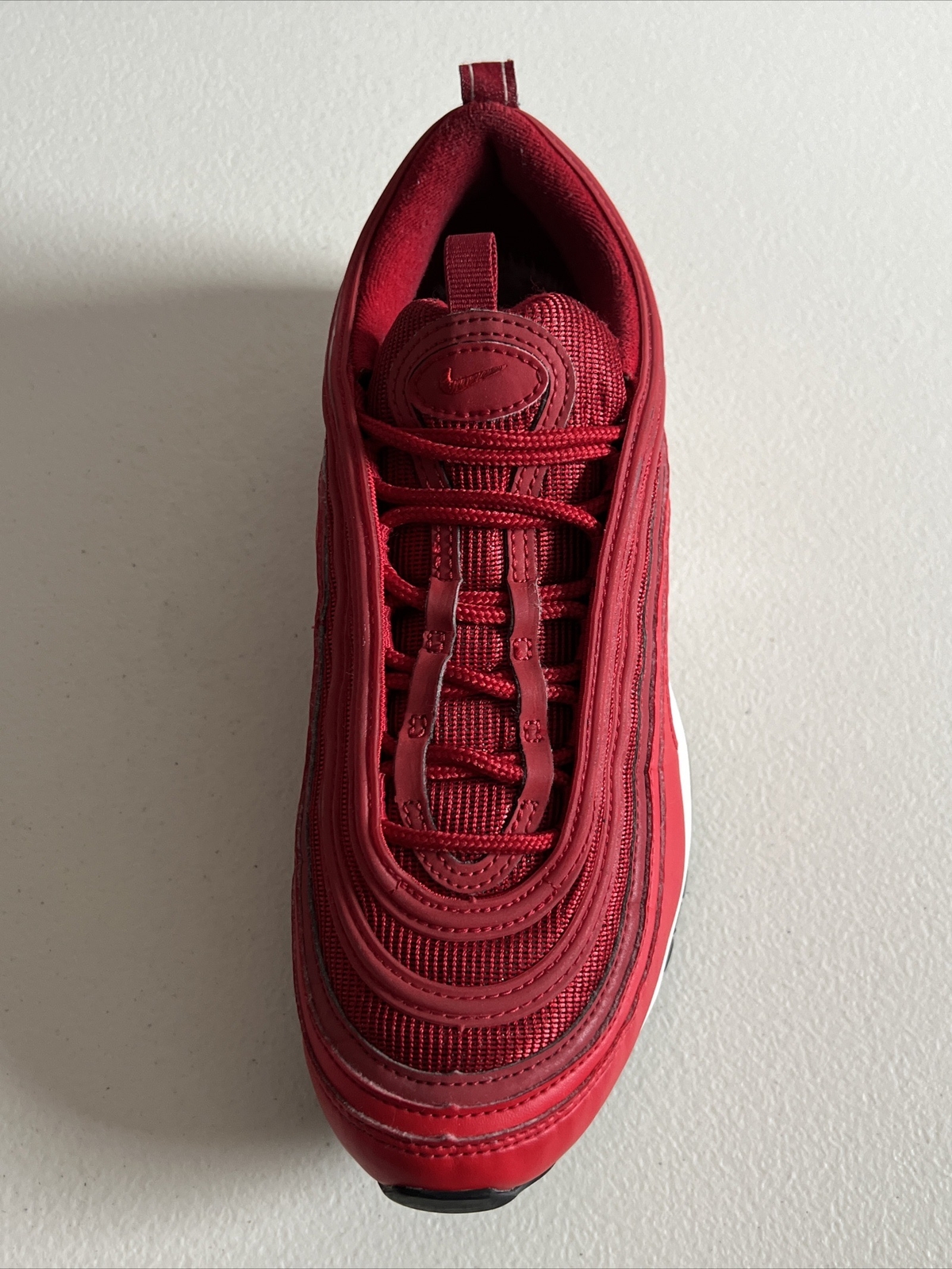 Woman Size 8.5 NIKE Air max 97 University Red & White CQ9896 Used thumbnail 9