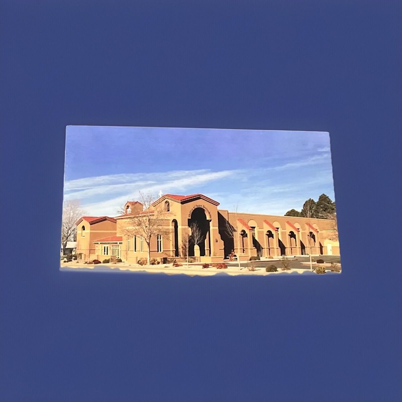 New postcard St. Bernadette church  pictured from shrine in Albuquerque