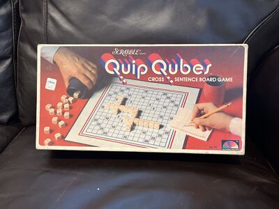 1981 Scrabble Quip Qubes By Selchow & Righter Cross Sentence Board Game 100%