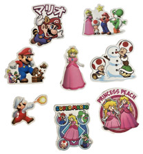 Lot of 8 Super Mario Stickers Nintendo Skate Cell Laptop Bumper Vinyl Decals