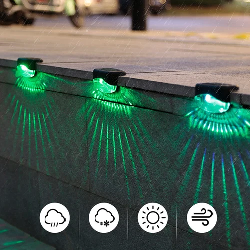 4Pcs Outdoor Solar LED Multicolor Lights Garden Deck Stairs Fence Path Lighting - Bild 3 von 13