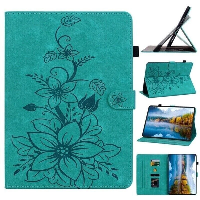 Shockproof Flip Flower Tablet Stand Case For iPad 4 5 6 7 8 9 Mini Pro Air 2024 - Image 4 of 4
