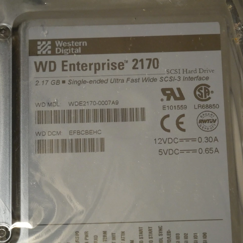 WDE2170-0007A9 Western Digital Enterprise 2.1GB 7200RPM Ultra Wide SCSI 68-Pin - Image 2 of 4