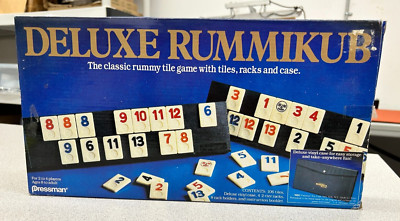 Vintage 1990 Pressman Deluxe Rummikub Rummy Tile Game Complete