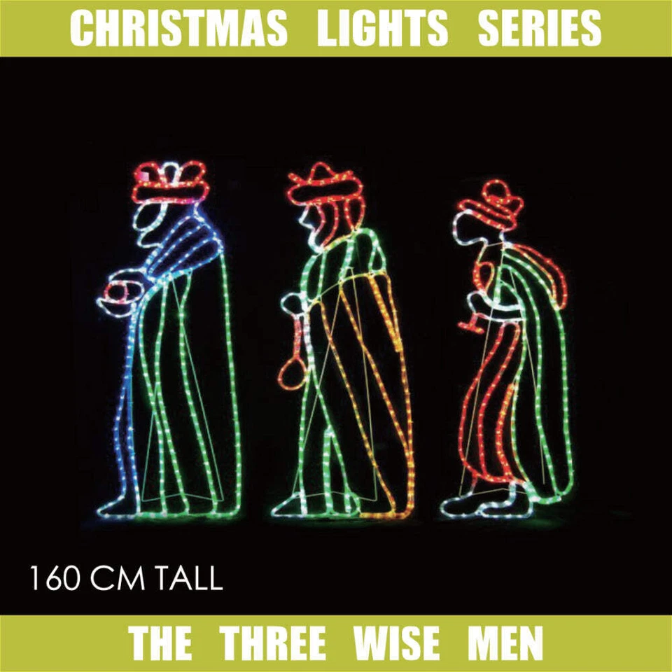 Christmas LED Motif The Three Wise Men Three Kings Nativity 160cm Outdoor Rope L - image 2 of 2