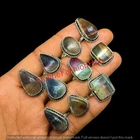 Bulk Sale Natural Fluorite Gemstone Rings Lot 925 Sterling Silver Plated Ring