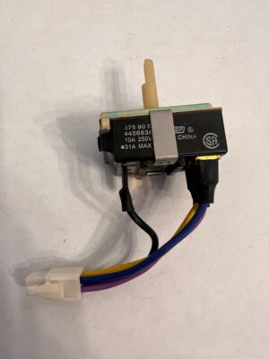 Genuine OEM Whirlpool Cooktop Downdraft Vent Fan Control Switch 4456836 WP445683