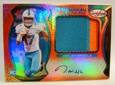 JAYLEN WADDLE RC /75 RPA AUTO FRESHMAN FABRIC PANINI CERTIFIED FOOTBALL 2021