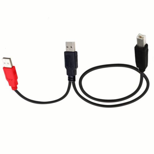 Dual USB 2.0 A Male to B Male Y Splitter Cable for Printer Scanner External HDD - Picture 3 of 5