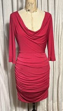 Guess Los Angeles Women’s Deep Pink Jersey Knee L Event Dress Sz 8 Used