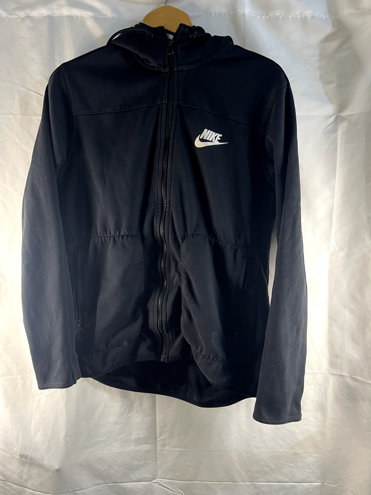 SACAI X NIKE Nike Fleece Hoodie Uomo M Medium Maglione con Cappuccio Nero Full Zip Tasche Giacca
