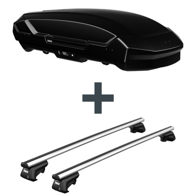 Dachbox Thule Motion 3 + Dachträger Thule für Peugeot Partner Typ K9 NEU Set