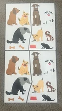 Vintage 1993 Mrs Grossman puppy dog sticker sheet lot of 2 - good condition