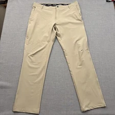 Hi Tec Pants Mens 38x34 Khaki Brown Performance Chino Golf Stretch