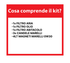 Kit Tagliando 5 Filtri OPEL CORSA C 1.2 16V 2004-2006 - Ricambi Auto Qualità - Foto 1
