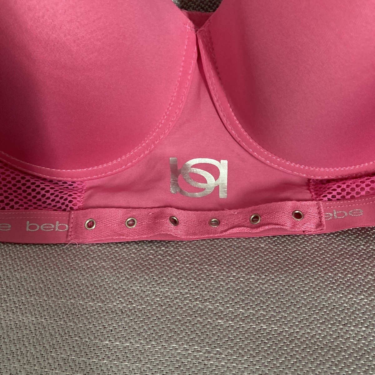 BEBE INTIMATES HELLO SEXY Pink LuXe Lace Push Up Bra 36DD Logo | eBay