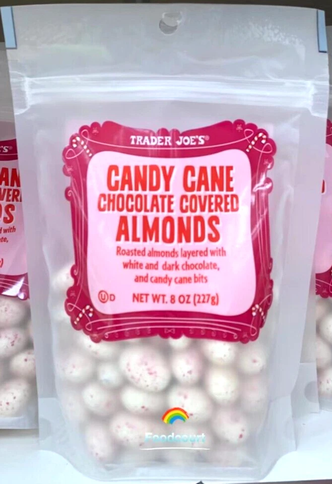 2 paquetes de almendras cubiertas de chocolate con bastón de caramelo Trader Joe's de 8 oz cada uno = 16 oz Foto 2 de 3