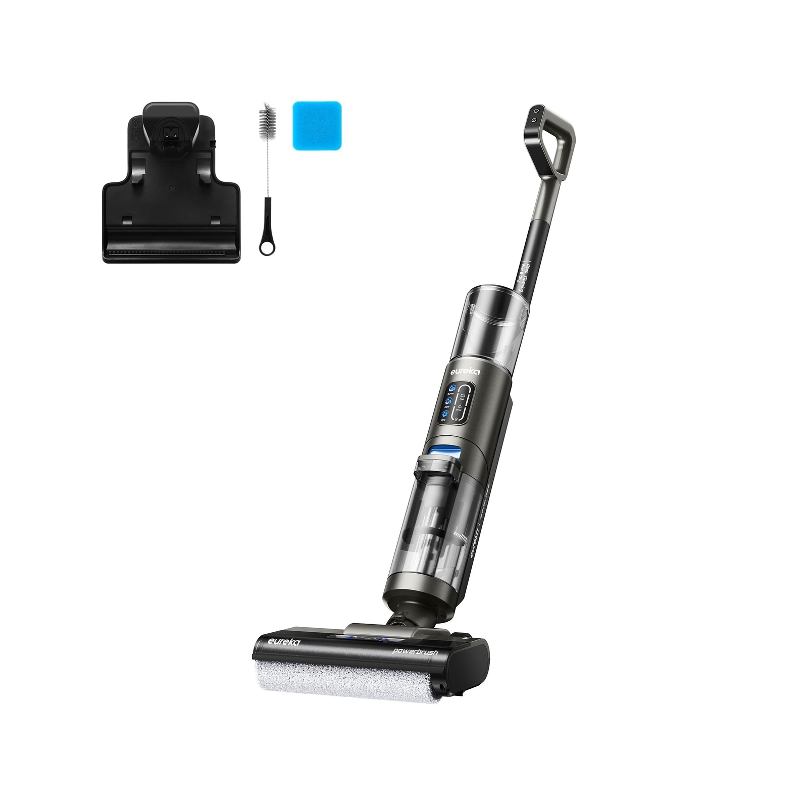 Eureka NEW430BL Cordless Wet Dry Vacuum with Self-Cleaning RapidWash in Blue