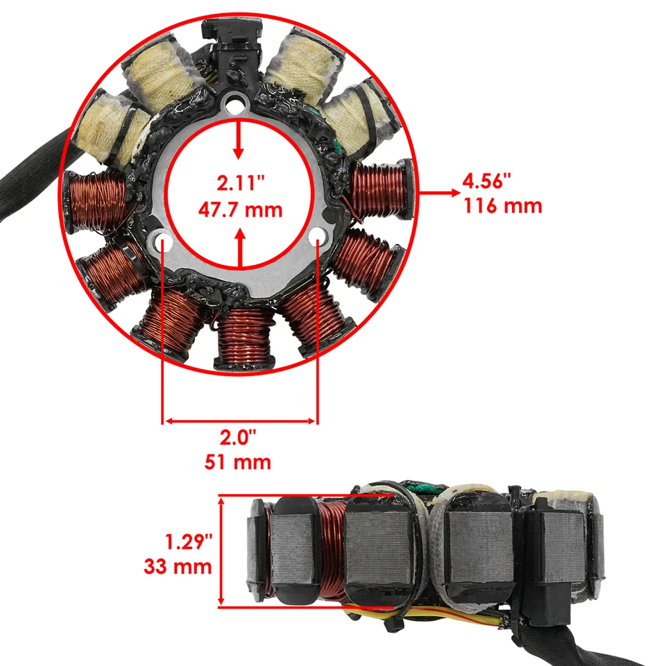 Stator For Arctic Cat XF8000 2013-2017 / ZR8000 2014-2017 / M8000 2014-2017 - Image 2 of 4
