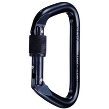 SMC LARGE HEAT TREATED SCREW GATE STEEL CARABINER- BLACK