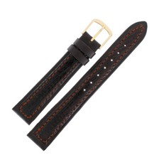 Hadley Roma MS807 16mm Mens Brown Stitched Genuine Teju Lizard Watch Band Strap