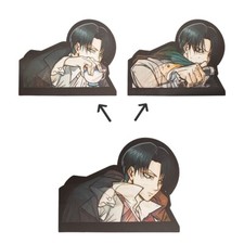 Attack On Titan Levi Ackerman Art Anime 3D Decal 3 Face Sticker Car Reflective