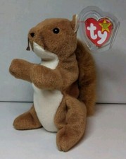 TY Beanie Babies Nuts The Squirrel 1996 Mint W/Tag
