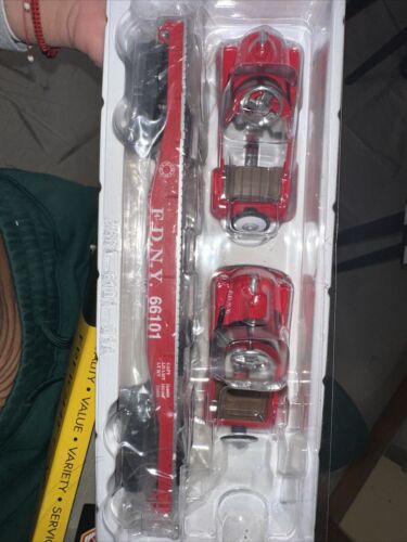 K-Line FDNY flat Car With 2 Pedal Cars K661-6101 - Picture 3 of 5