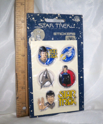Star Trek 70's 3D Stickers Dimension Weld Spock Scrapbooking Vintage  1979 paper
