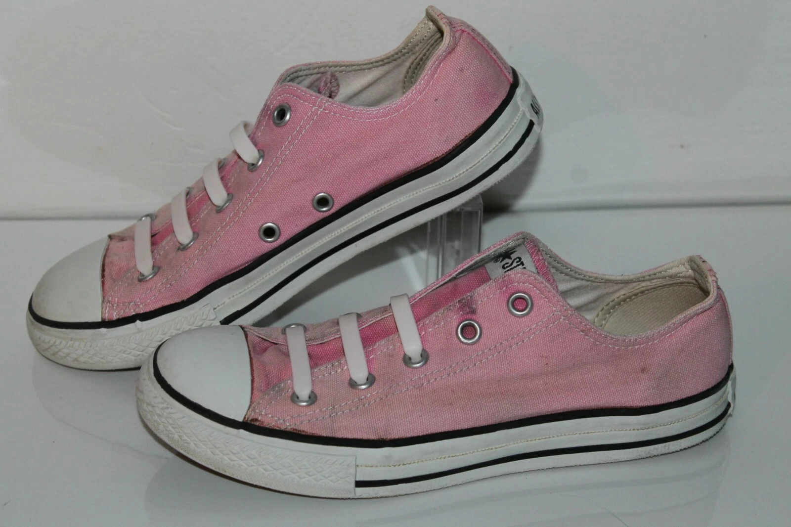 Sneakers basse casual Converse All Star #3J328 rosa lacci elasticizzati giovani 2 5 anni
