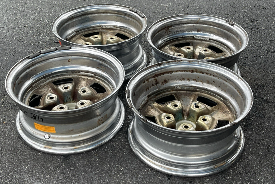 14x6 Chevy Chrome Rally Wheels Set 5x4.75 Bolt Pattern | eBay