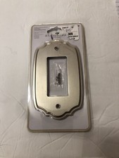 Lot of 4 --- allen roth Yalden 1-Gang Brushed Nickel Zinc Decorator Wall Plate