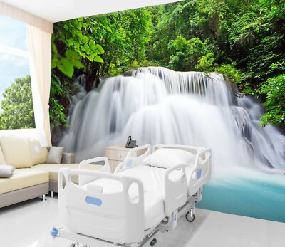 3D Beautiful Waterfall Park ZHU346 Wallpaper Wall Mural Removable Self ...