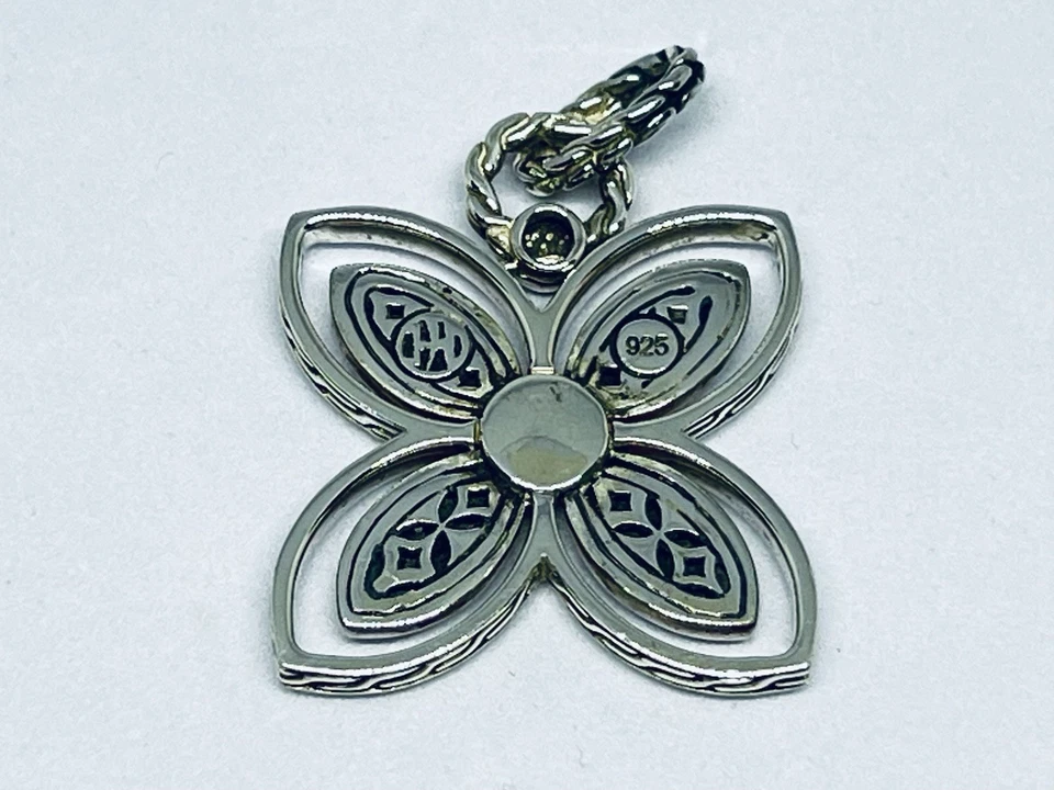 John Hardy Kawung Flower Butterfly Large Pendant 925 Sterling Silver - Image 3 of 4