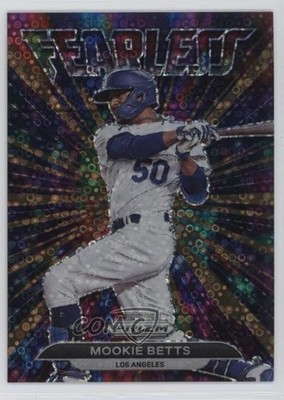 2022 Panini Prizm Fearless Bronze Donut Circle 9/40 Mookie Betts #FL-5 17x8