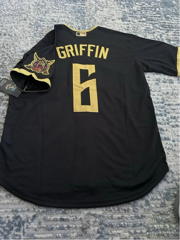 New!!Griffin #6 Pittsburgh Pirates City Jersey Black Gold Men's