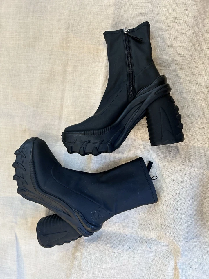 Bershka Chunky Black Alien Platform Ankle Boots – Y2K Style – US 6.5 / EU 37 - Image 4 of 4