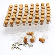 0.5ml Cork Bottles Vials Clear Glass Bottles Mini Tiny Jars Bottles With Corks M