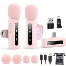 USB Lavalier Microphone Wireless Mini Mic for -Android //PC Video Recording C...