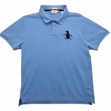 Original Penguin Polo Shirt Men 2XL Blue Cotton Classic Fit Short Sleeve Logo
