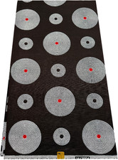 Black  White, Red- African Ankara Wax Print, 100 Cotton, Sell by 6 Yards