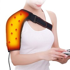 110V Electric Heated Shoulder Wrap, Shoulder Heating Pad Large Heating Area S...