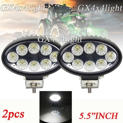2x 34W LED Work Lights Oval Headights Fit John Deere Kubota Case IH SpraCoupe