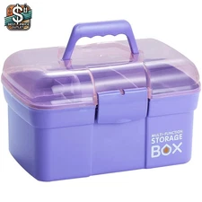 Versatile 11'' Lockable Plastic Box Organizer for Crafts & Sewing Essentials