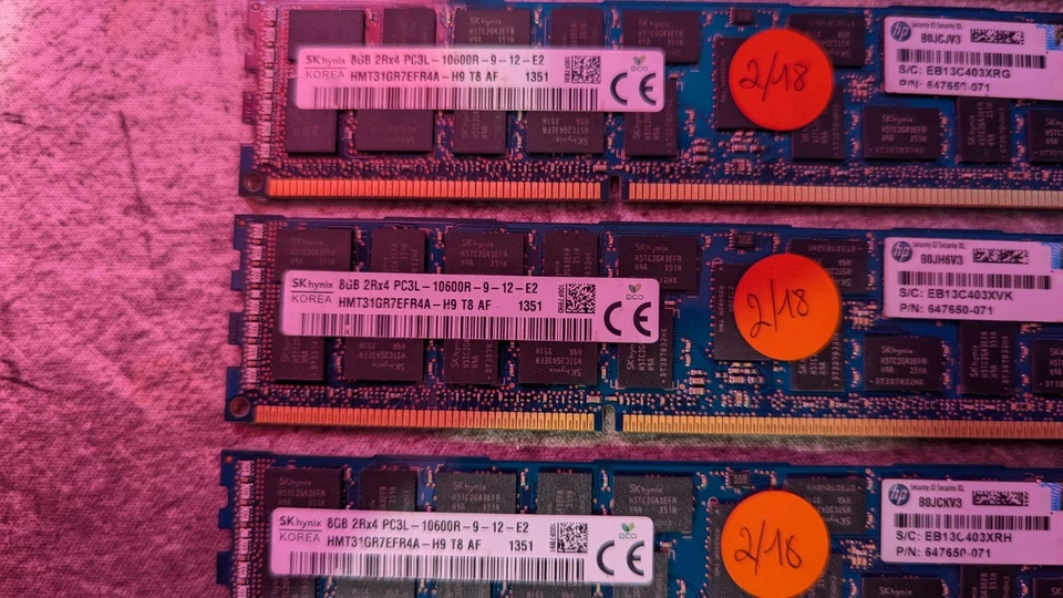 4*8GB 2Rx4 PC3L - 10600R - 9 - 12 - E2 ECC - Photo 2/4