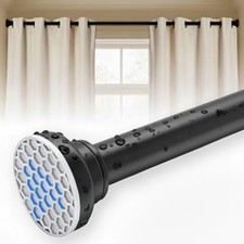 Black Shower Curtain Rod 45-82 Inch Integration Tension Curtain Rod, Load