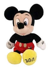 Vintage Mickey Mouse Disneyland 45th Anniversary Bean Bag Plush 8" 2000 Y2K